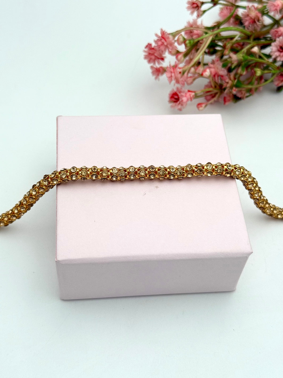 Gold-Tone Crystal Chain Mala
