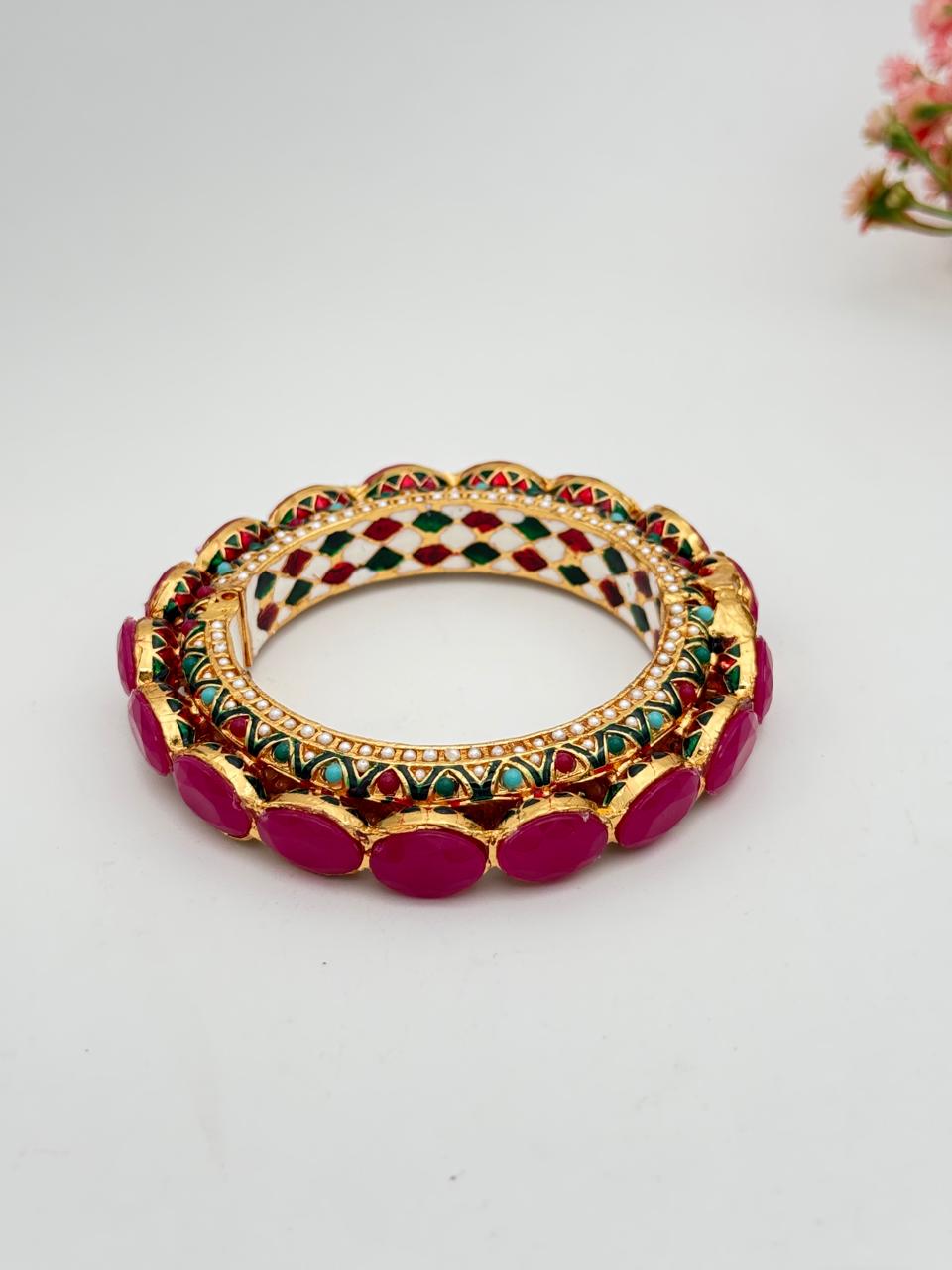 Rajvanshi Meenakari Bangle