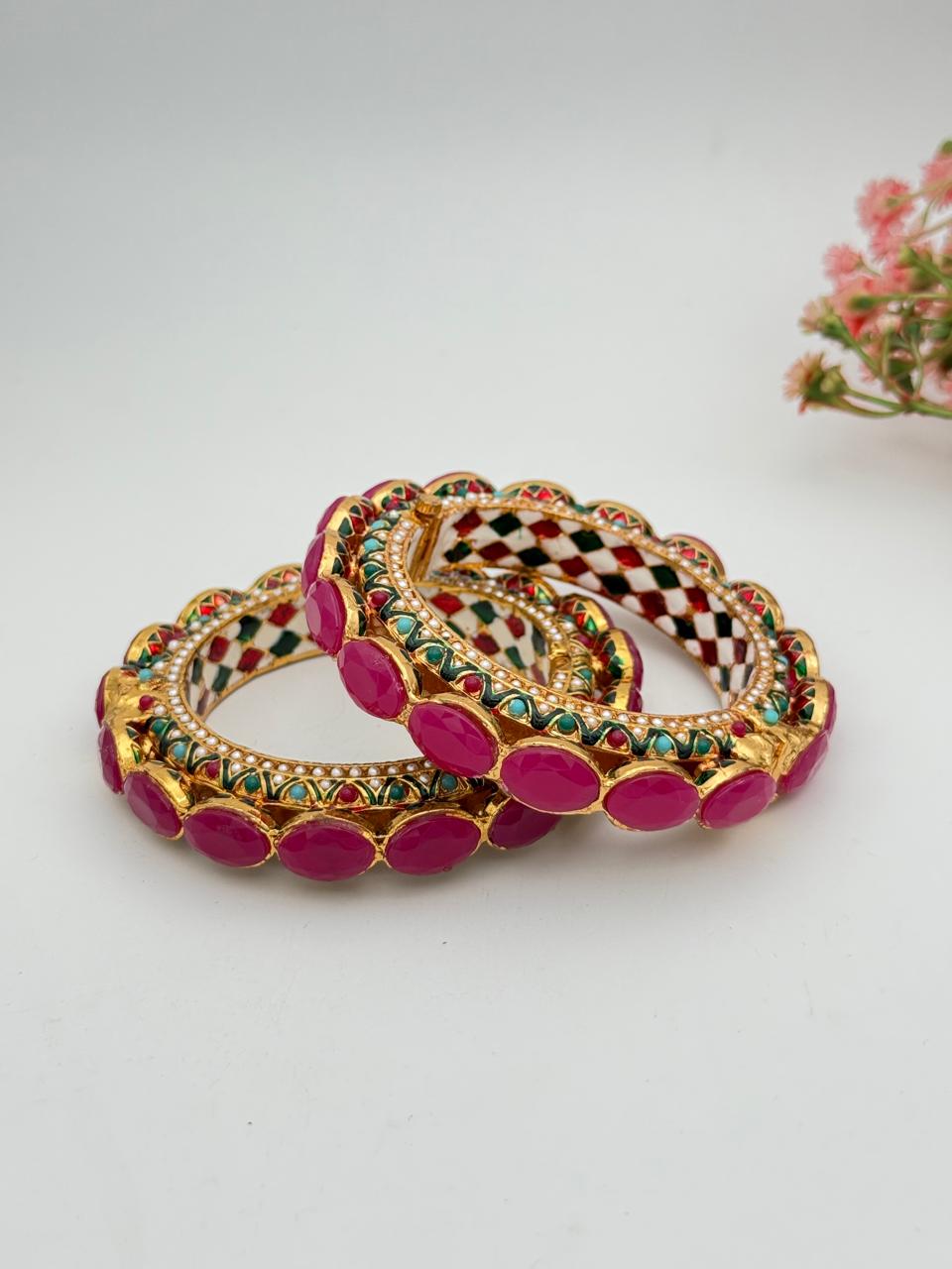 Rajvanshi Meenakari Bangle