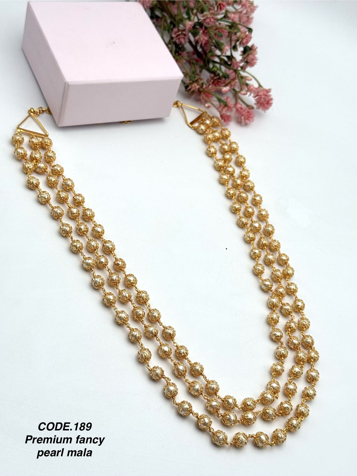 Golden Pearl Layered Mala