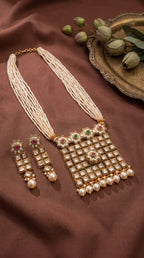 Royal Pearl Kundan Necklace Set