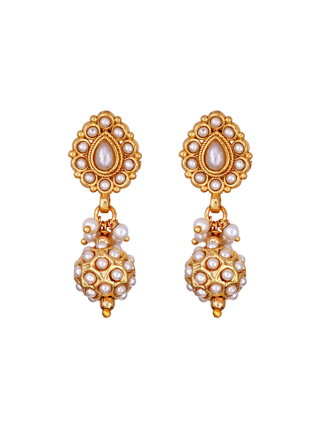 Rajvansh Pearl Elegance Three-Layer Necklace Set