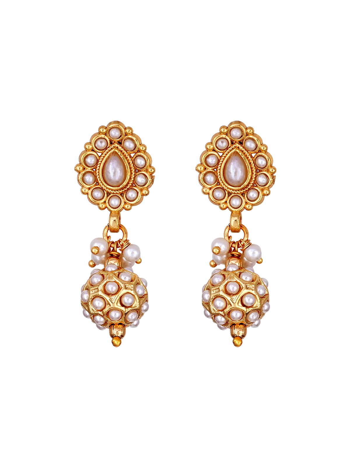 Rajvansh Pearl Elegance Three-Layer Necklace Set