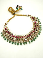 Green Bead Kundan Necklace