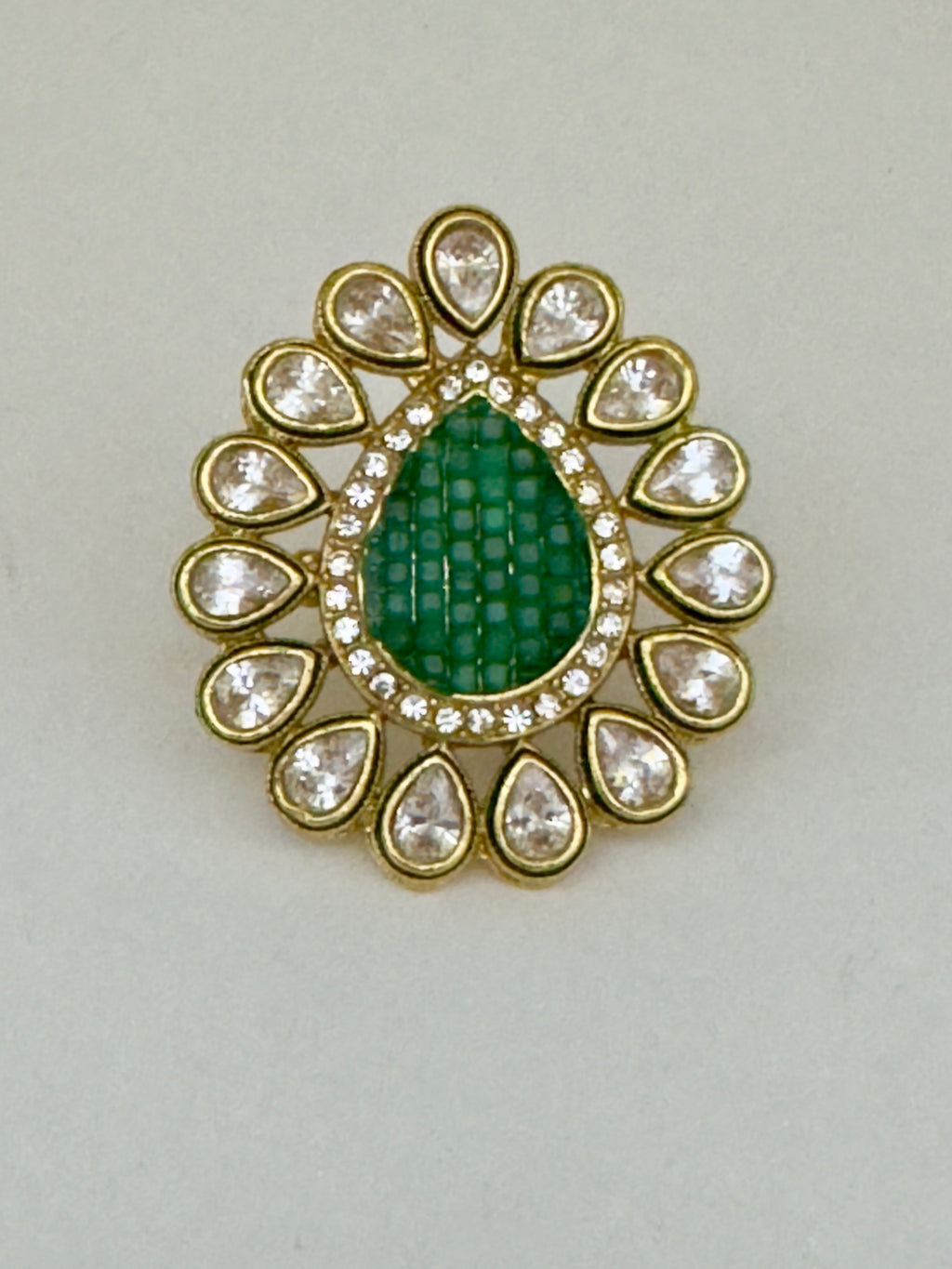 Emerald Floral Ring