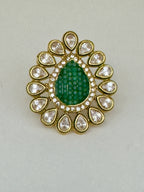 Emerald Floral Ring