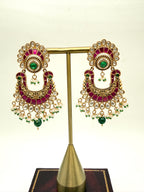 Emerald Royale Kundan Ear Cuffs
