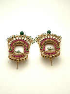 Emerald Royale Kundan Ear Cuffs