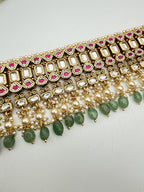 Green Stone Kundan Choker Set