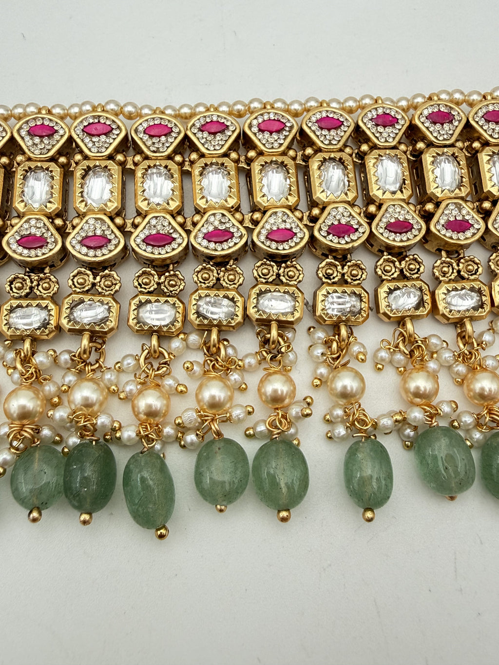 Green Stone Kundan Choker Set