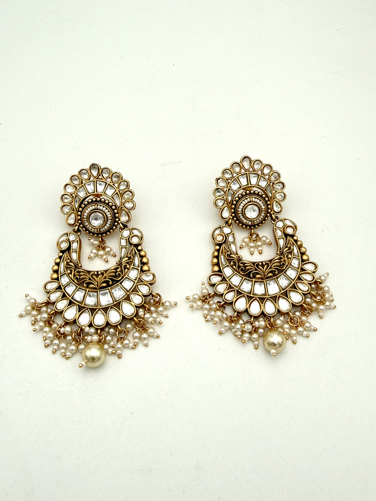 Pearl Kundan Royal Ear Cuffs
