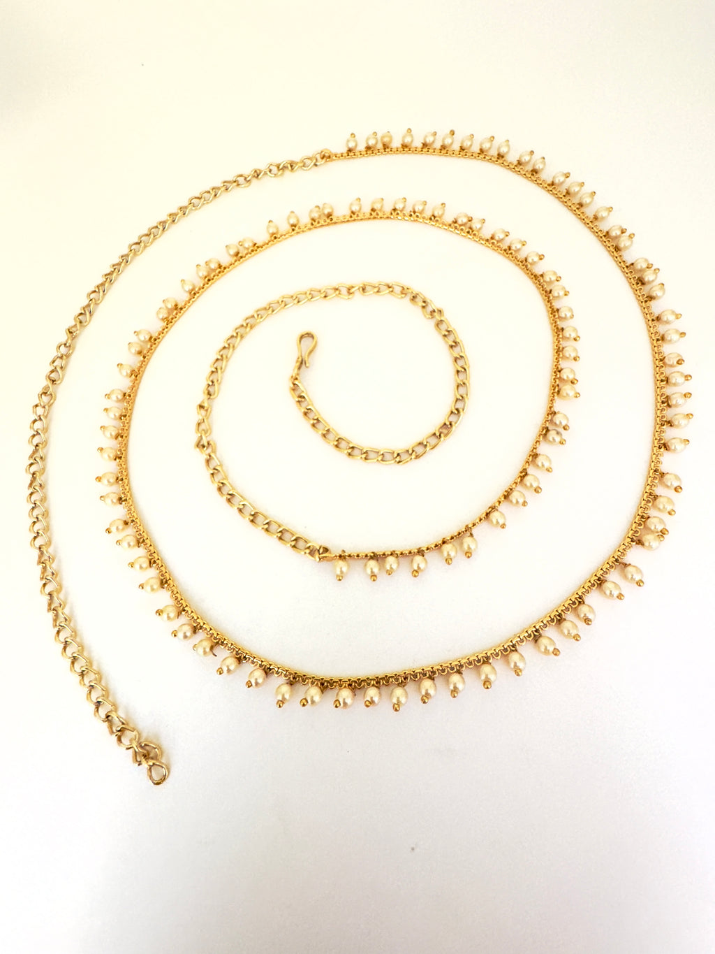 Pearl Beaded Golden Kamarbandh (Waist Belt)