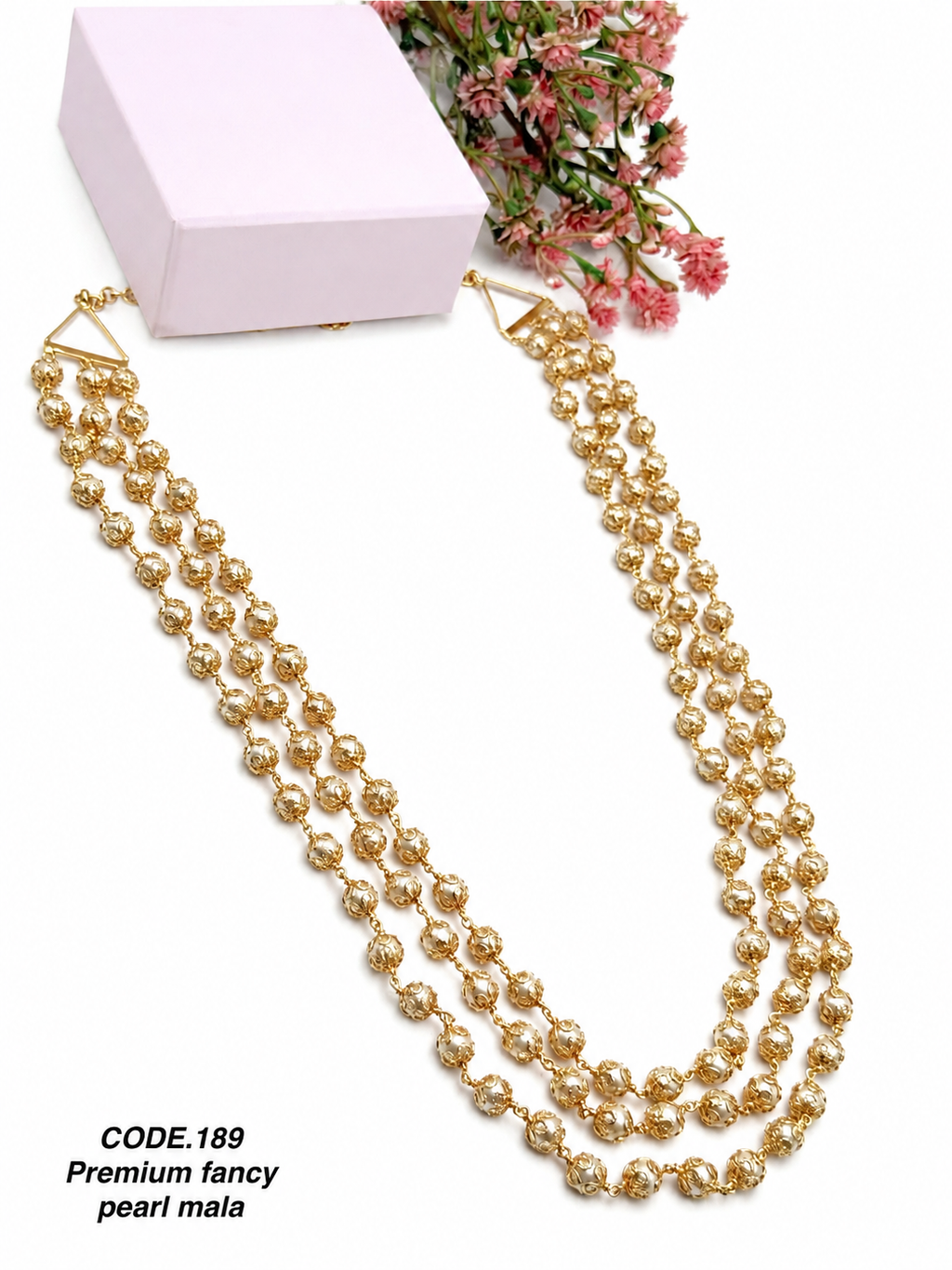 Golden Pearl Layered Mala