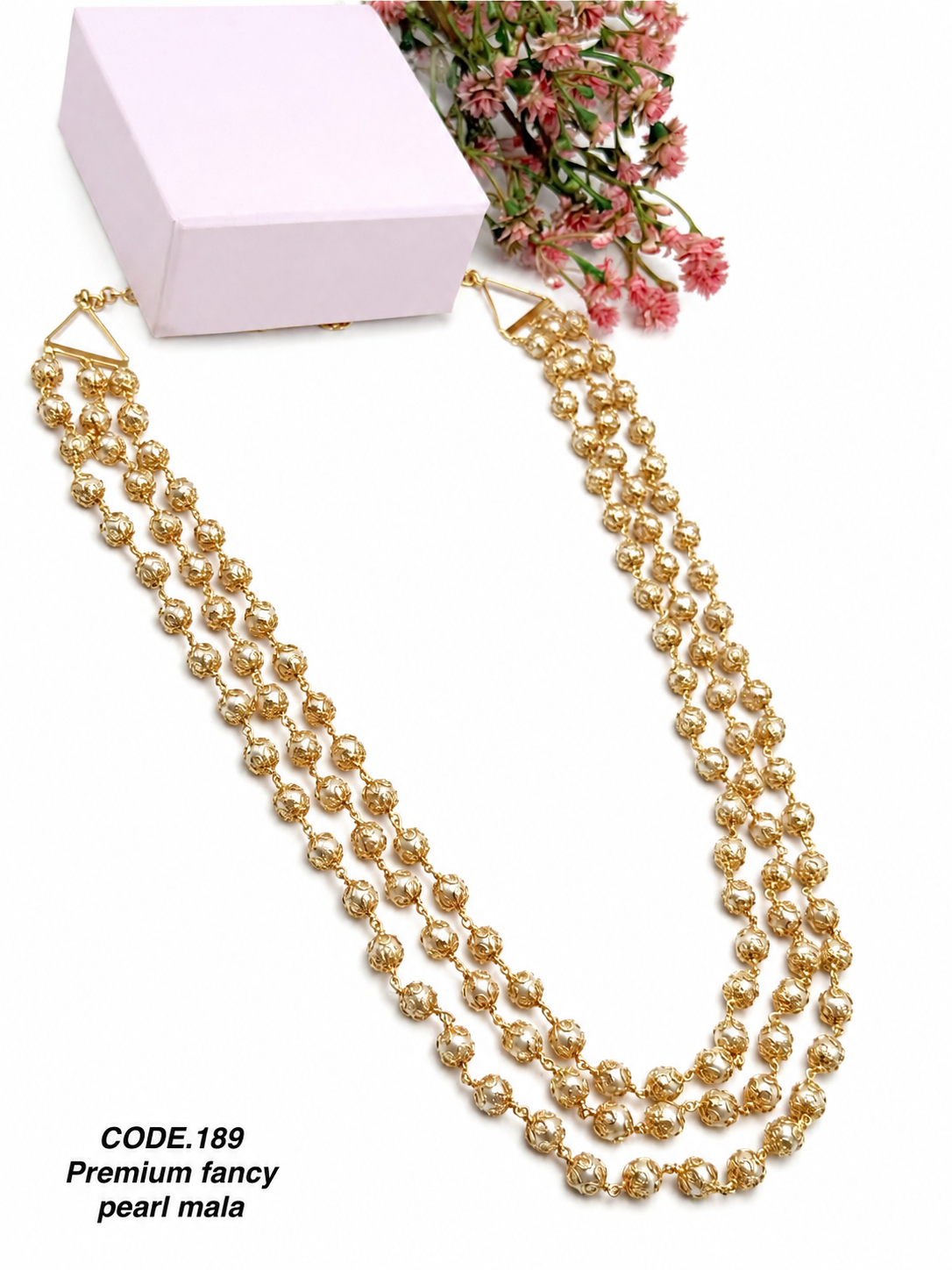Golden Pearl Layered Mala