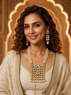 Royal Pearl Kundan Necklace Set