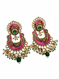 Emerald Royale Kundan Ear Cuffs