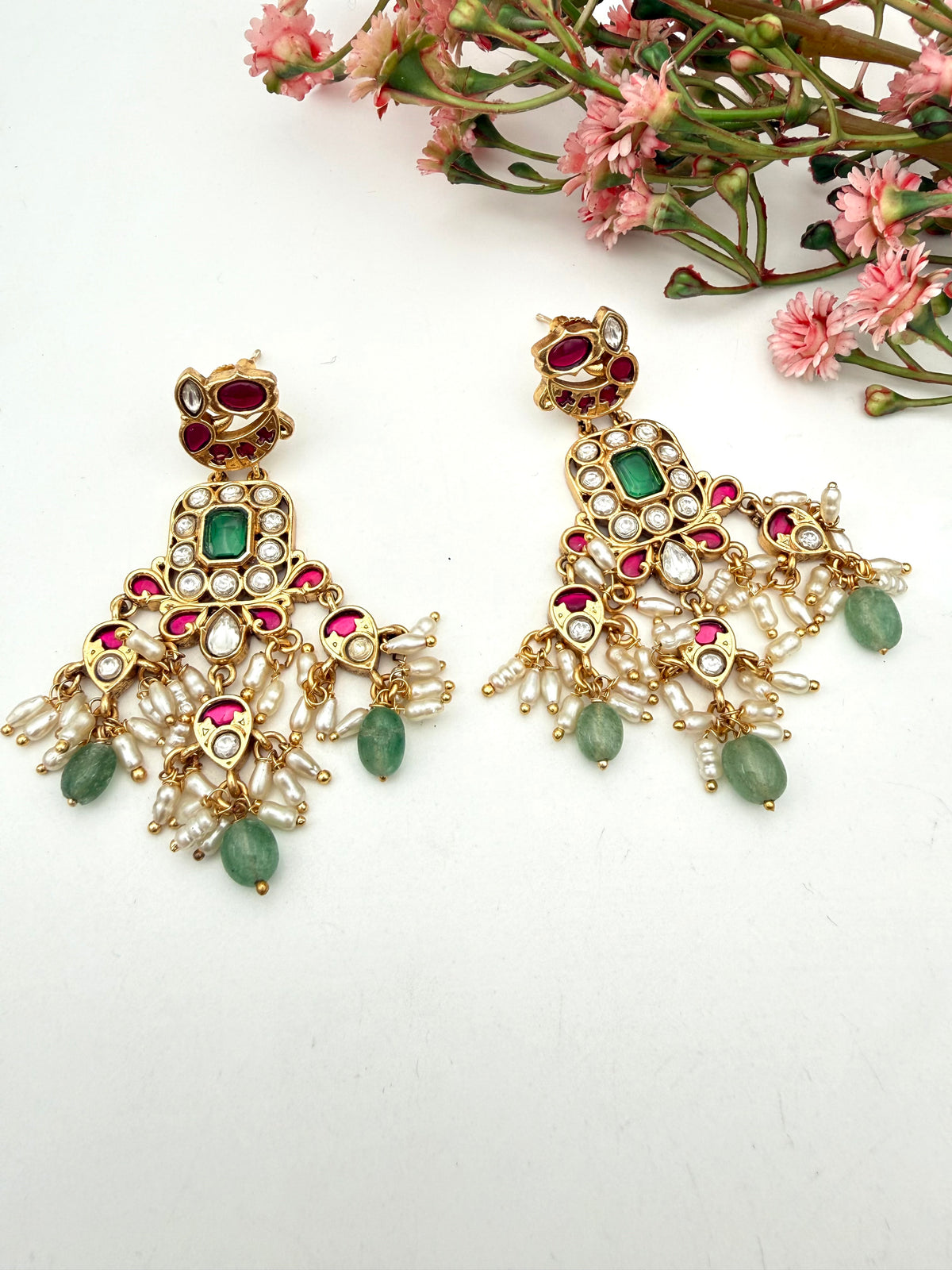 Ruby Green Kundan Necklace