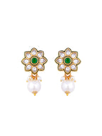 Emerald Ruby Kundan Polki Pearl Necklace Set