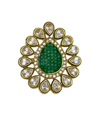 Emerald Floral Ring