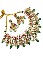 Ruby Green Kundan Necklace