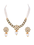 Classic Pearl Kundan Polki Necklace Set