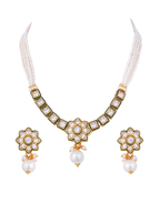 Classic Pearl Kundan Polki Necklace Set