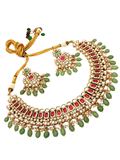 Green Bead Kundan Necklace