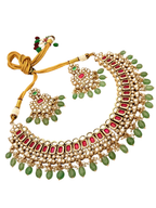 Green Bead Kundan Necklace