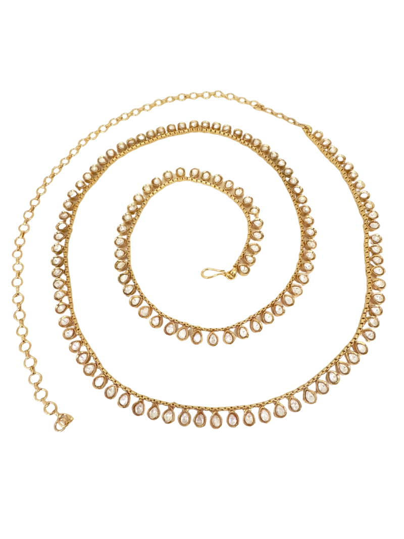 Elegant Golden Kundan Kamarbandh