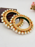 Pearl Kundan Bangles