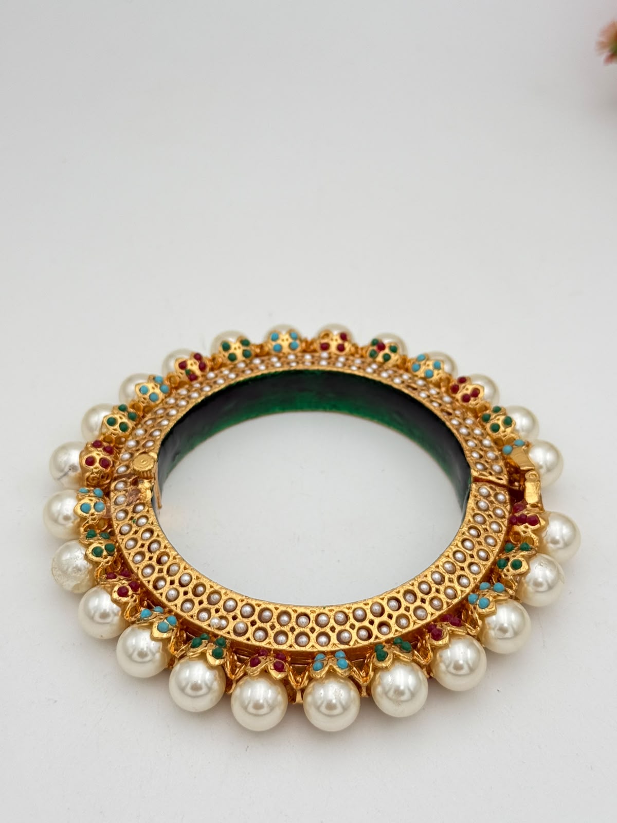 Pearl Kundan Bangles