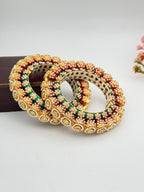 Royal Kundan Pearl Bangles