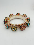 Royal Multicolor Pearl Kundan Bangles