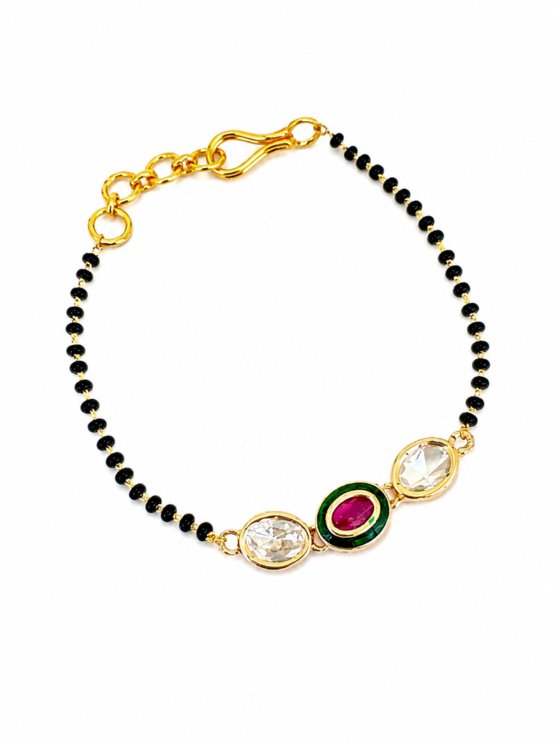 Rangoli Noir Mangalsutra Bracelet
