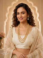 Golden Pearl Layered Mala